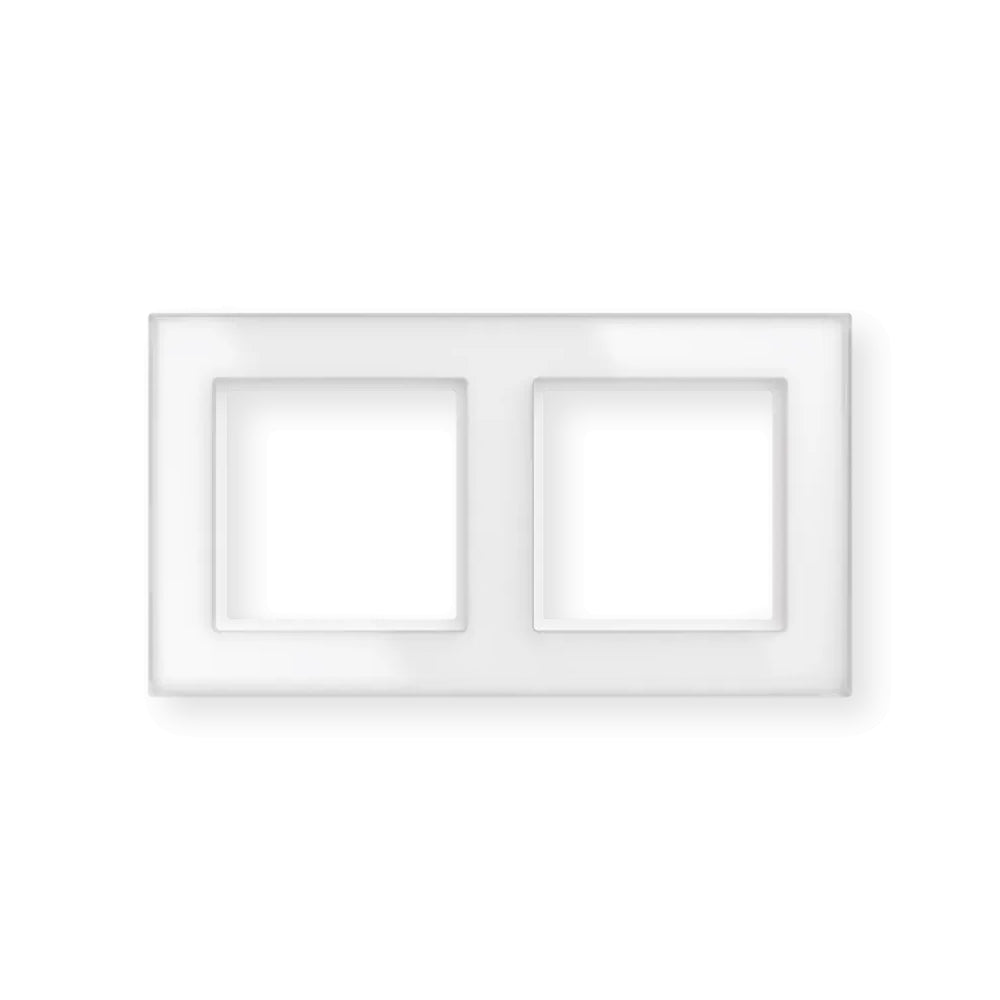 Homematic IP Glasrahmen – 2-fach, Weiß | HmIP-GF2 | klimaworld.com
