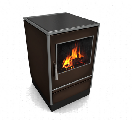 Glutos Küchenofen HHS 03 G mit Sichtscheibe, braun | klimaworld.com