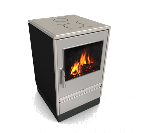 Glutos Küchenofen HHS 03 S mit Sichtscheibe, Edelstahl | klimaworld.com