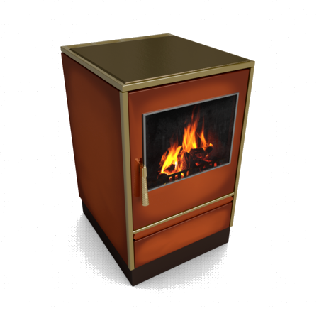 Glutos Küchenofen HHS 03 G mit Sichtscheibe, majolika | klimaworld.com