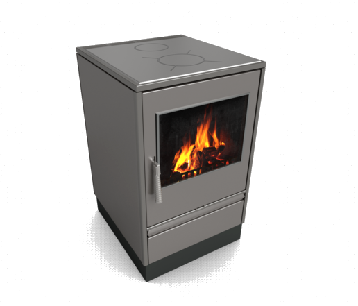 Glutos HHS 02 S Küchenherd mit Sichtscheibe in metallic 5,5 kW | klimaworld.com