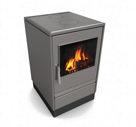 Glutos Küchenofen HHS 03 S mit Sichtscheibe, metallic| klimaworld.com