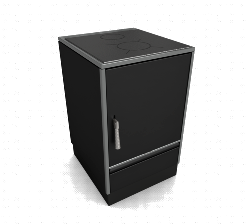 Glutos Küchenofen HH 03 S, schwarz | klimaworld.com