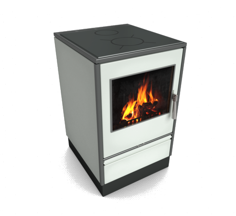 Glutos Küchenofen HHS 03 S mit Sichtscheibe, weiss | klimaworld.com