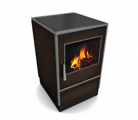 Glutos HHS 02 G Küchenherd mit Sichtscheibe in braun 5,5 kW | klimaworld.com