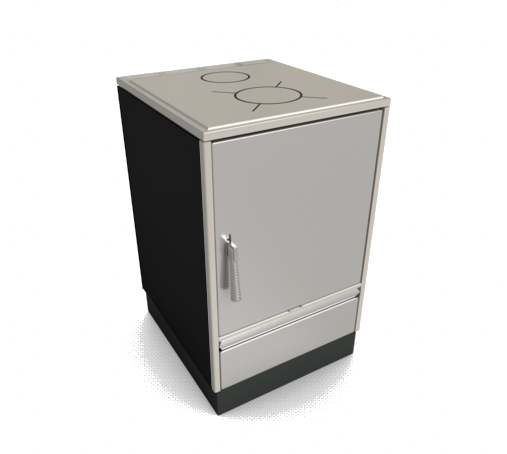 Glutos HH 02 S Küchenherd in edelstahl 5,5 kW | klimaworld.com