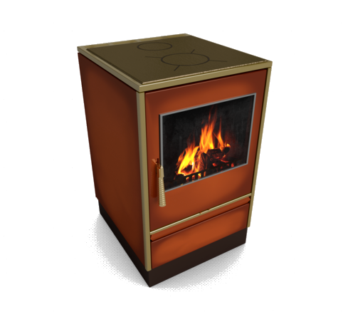 Glutos HHS 02 S Küchenherd mit Sichtscheibe in majolika 5,5 kW | klimaworld.com