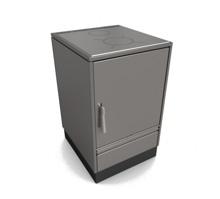 Glutos HH 02 S Küchenherd in metallic 5,5 kW | klimaworld.com