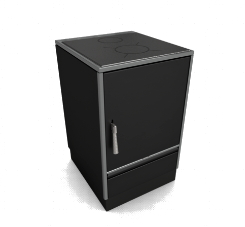 Glutos HH 02 S Küchenherd in schwarz matt 5,5 kW | klimaworld.com