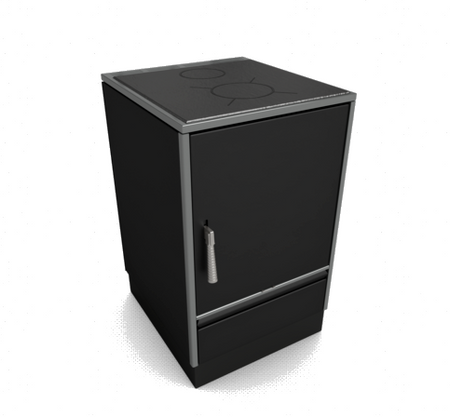 Glutos HH 02 S Küchenherd in schwarz matt 5,5 kW | klimaworld.com