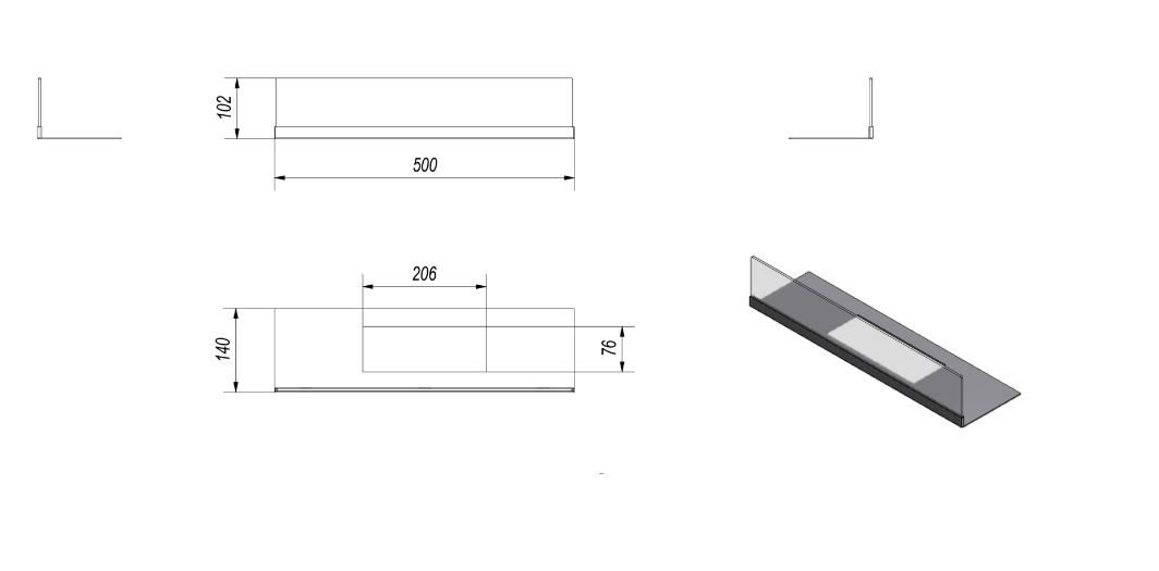 Technische Zeichnung - GOLF/SZYBA