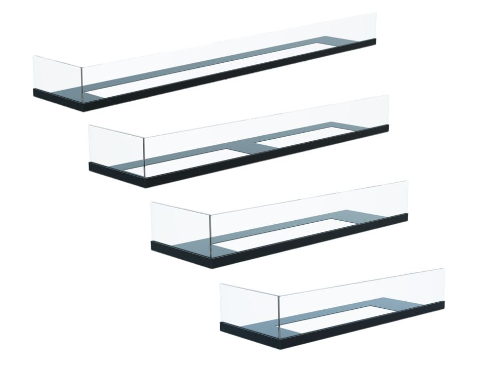 Kratki Schutzglas + Bodenplatte Biokamin Delta L | links | 4 Größen