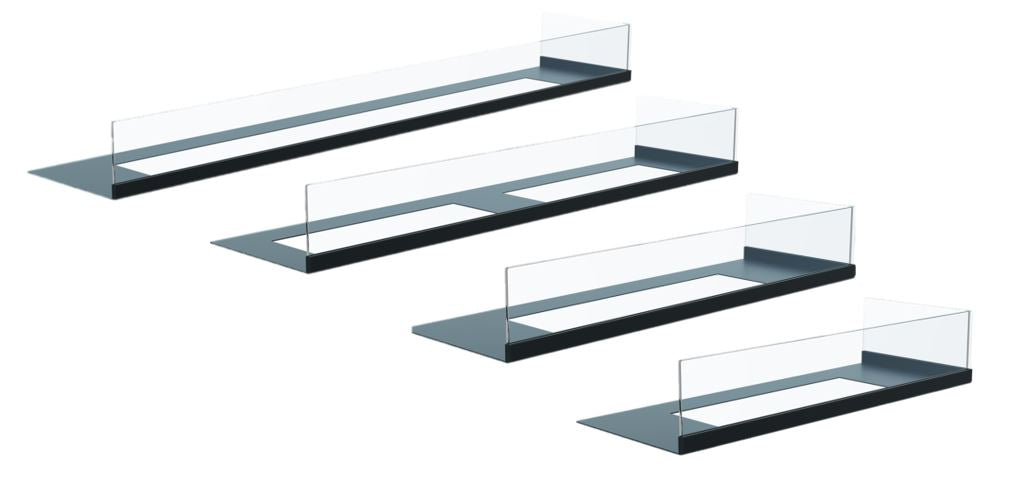 Kratki Schutzglas + Bodenplatte Biokamin Delta P | rechts | 4 Größen