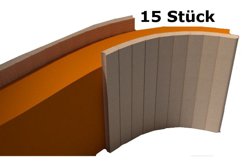 15x Grenaisol Arcus Wärmedämmplatten | Kaminverkleidung | 600x90x40mm