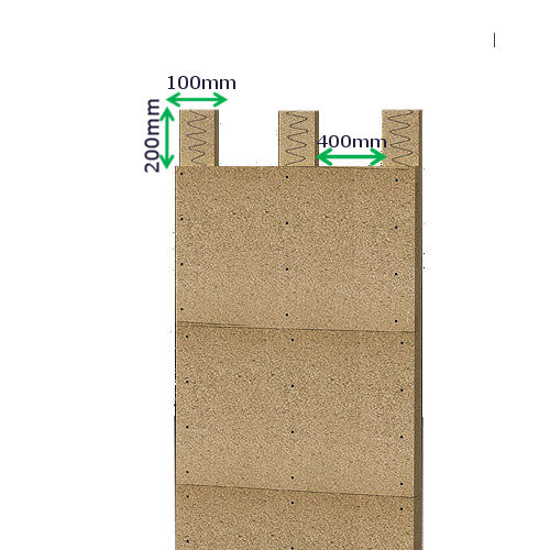 Vermiculite Bauplatten mit Wärmestrahlung1200x600x25mm 1 Stück
