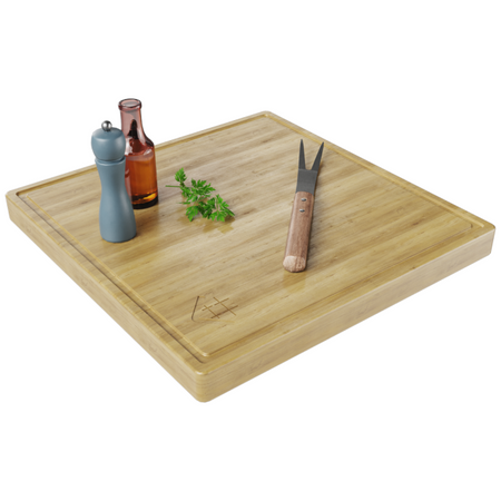 Kratki Holztischplatte für Gartengrill Quadrum | mit Kratki Logo