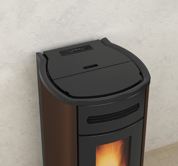 Extraflame Pelletofen Guanda Idro in bronze | Detailansicht 