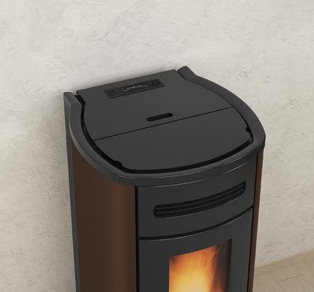 Extraflame Pelletofen Guanda Idro in bronze | Detailansicht 