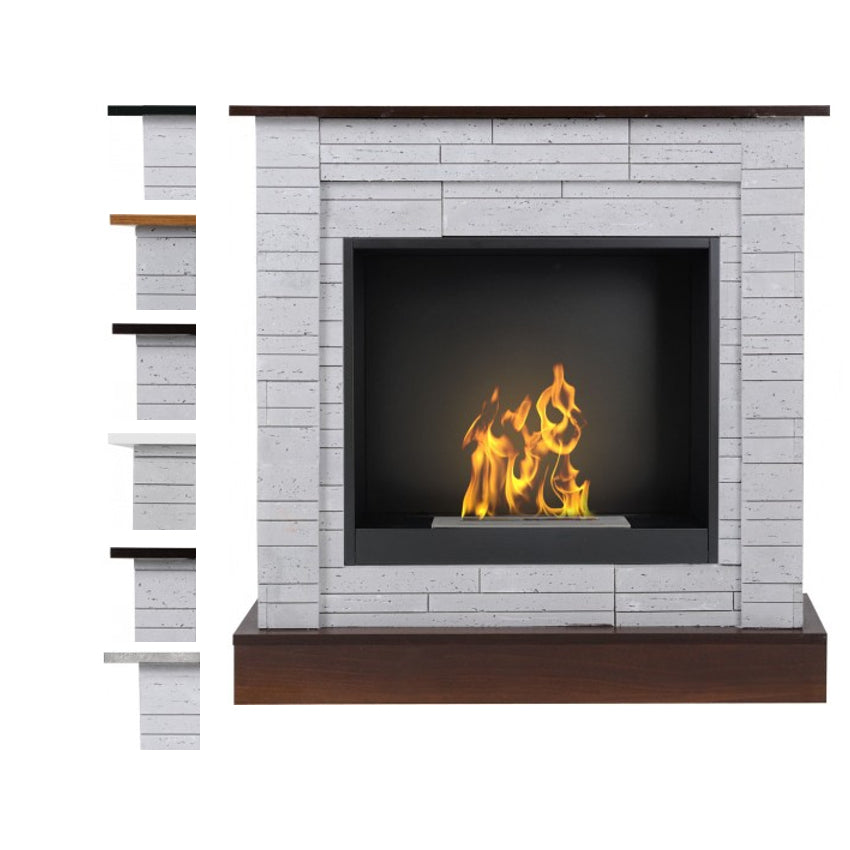 Aflamo Bio-Kamin | Vigo Stone Beton mit Einsatz Bio 60