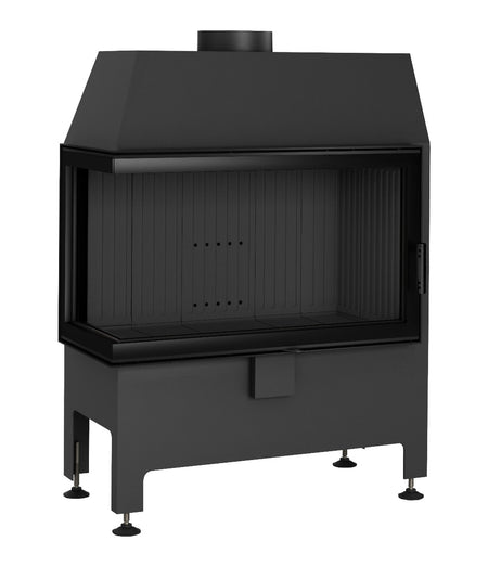 Heatro 69L Black| 11 kW|Panoramascheibe mit Seitenverglasung links