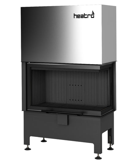 Heatro 69PH Black| 11 kW|Panoramascheibe mit Seitenverglasung rechts