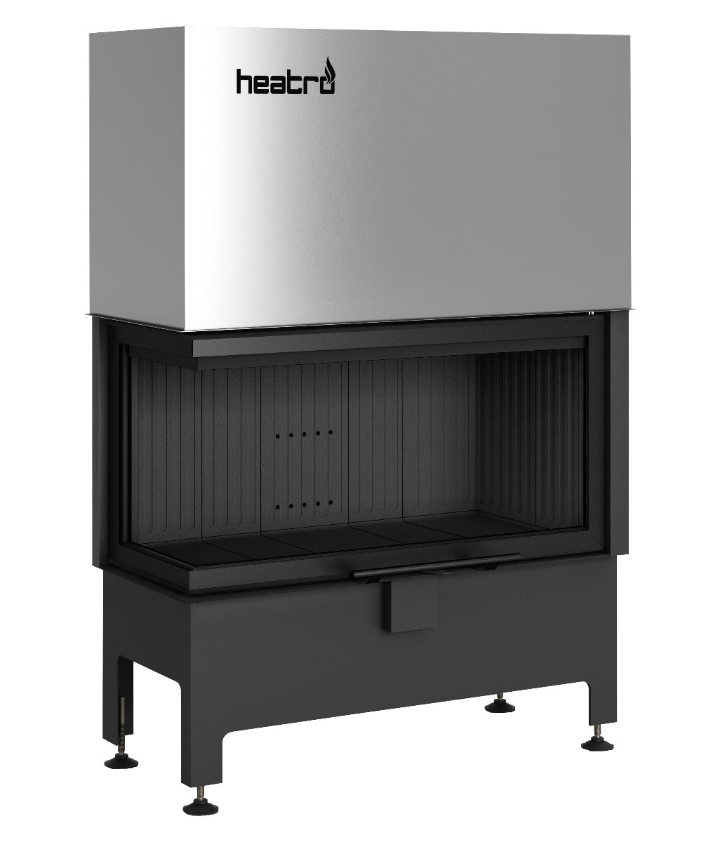 Heatro 81LH Black| 12 kW| Panoramascheibe mit Seitenverglasung links