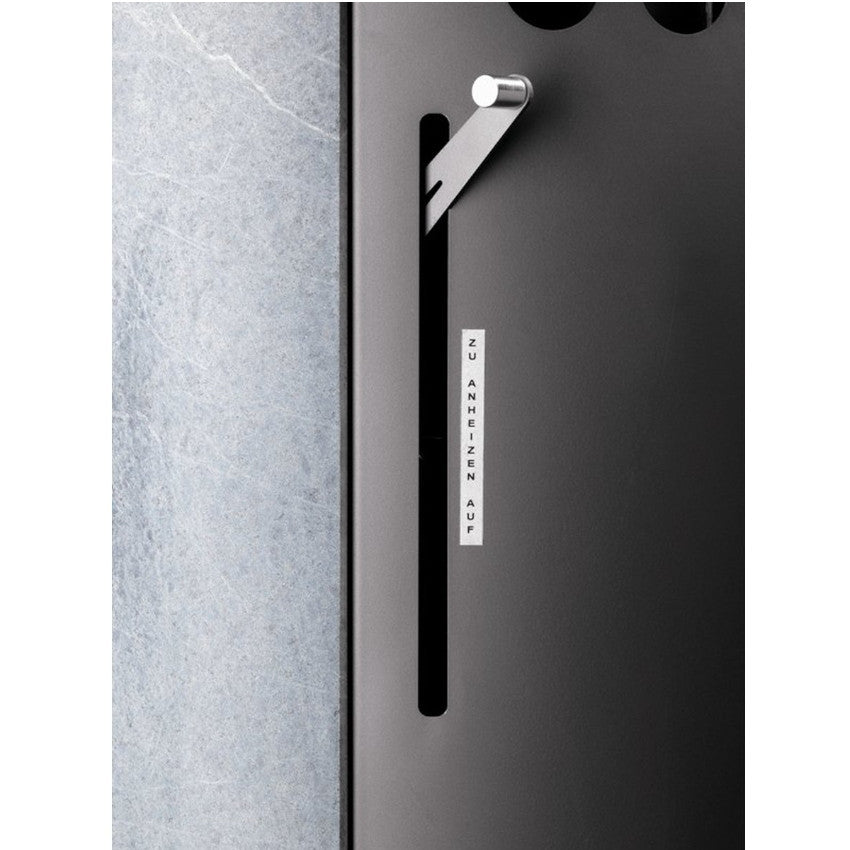 Justus | Kaminofen | Island Aqua II | Stahl Schwarz | Sandstein | Klimaworld