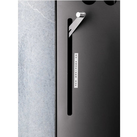 Justus | Kaminofen | Island Aqua II | Stahl Schwarz | Sandstein | Klimaworld