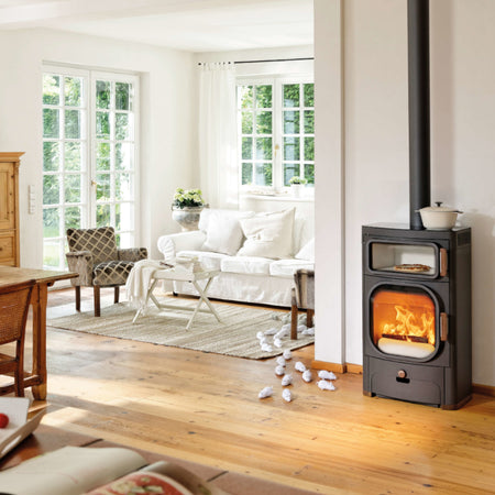 Heidi Back | Kaminofen mit Backfunktion | mit Holzlade