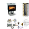 La Nordica Focolare80 IdroCrystal DSA wasserführend Heizungsset 15,4kW