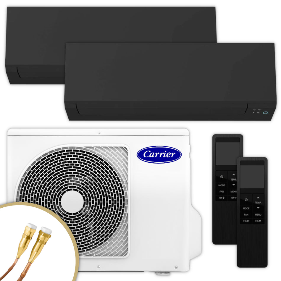 Carrier Multisplit Klimaanlage | High Line | Schwarz | 2,5 kW x 3,5 kW | Klimaworld.com