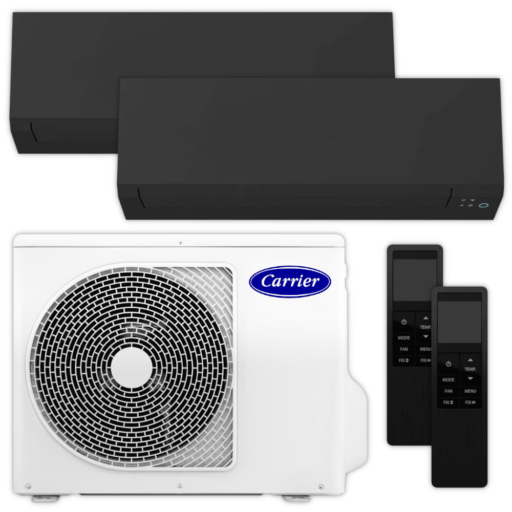 Carrier Multisplit Klimaanlage Set | High Line | schwarz | 3,5 kW + 3,5 kW | Klimaworld.com