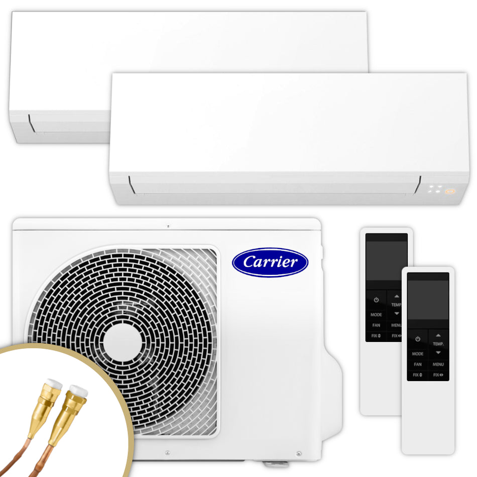 Carrier Multisplit Klimaanlage | High Line | Weiß | 2x2,5 kW | Klimaworld.com