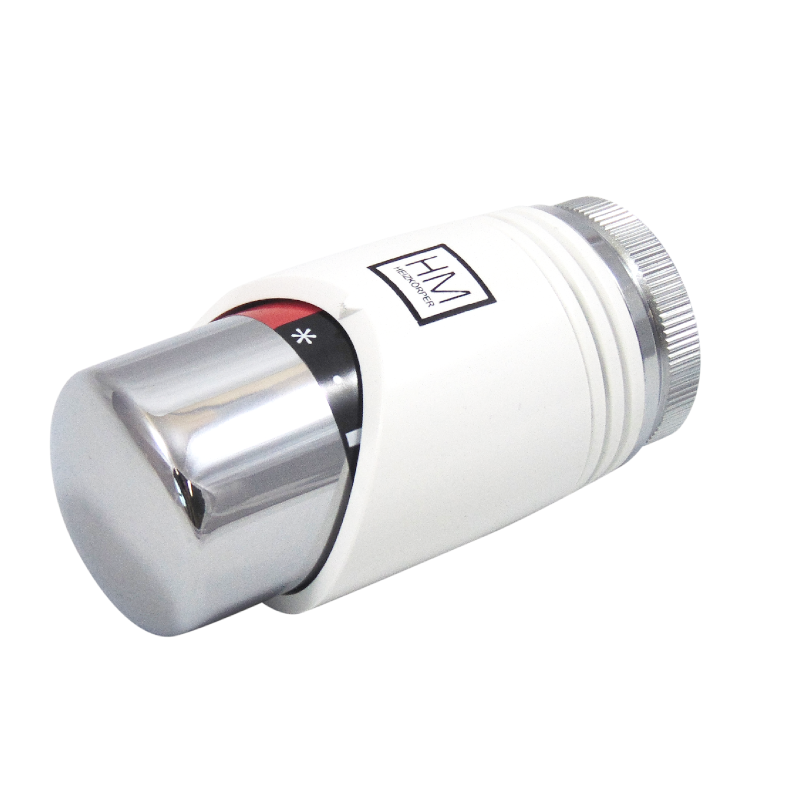 HM Heizkoerper | Thermostatkopf HM Design mit Logo | weiß | www.klimaworld.com