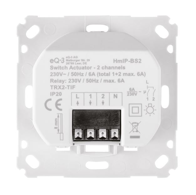 Homematic IP Schaltaktor für Markenschalter - 2-fach | eQ-3 | HmIP-BS2