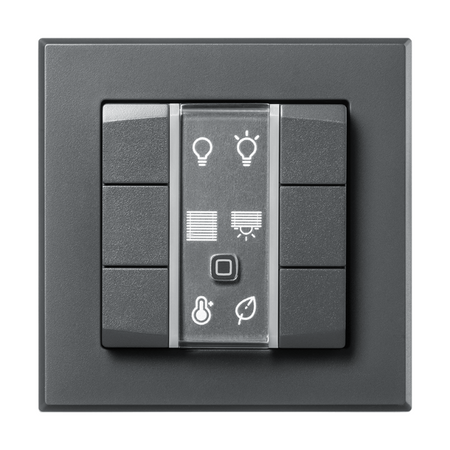 Homematic IP Wired Wandtaster - 6-fach - anthrazit | eQ-3 | Front | HmIPW-WRC6-A | www.klimaworld.com