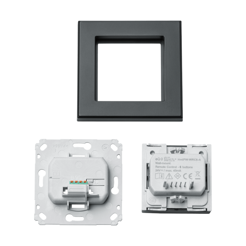 Homematic IP Wired Wandtaster - 6-fach - anthrazit | eQ-3 | Einzelteile | HmIPW-WRC6-A | www.klimaworld.com