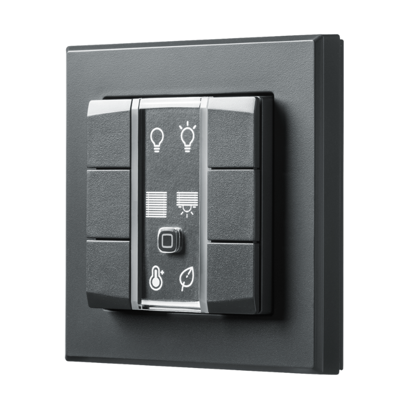 Homematic IP Wired Wandtaster - 6-fach - anthrazit | eQ-3 | seitliche Ansicht | HmIPW-WRC6-A | www.klimaworld.com