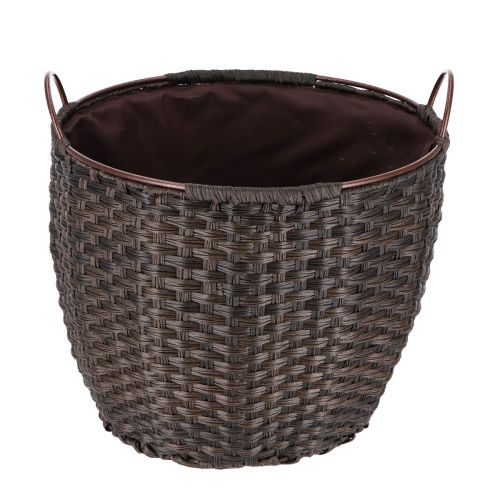 TermaTech Kaminholzkorb Rattan Braun| 68 Liter