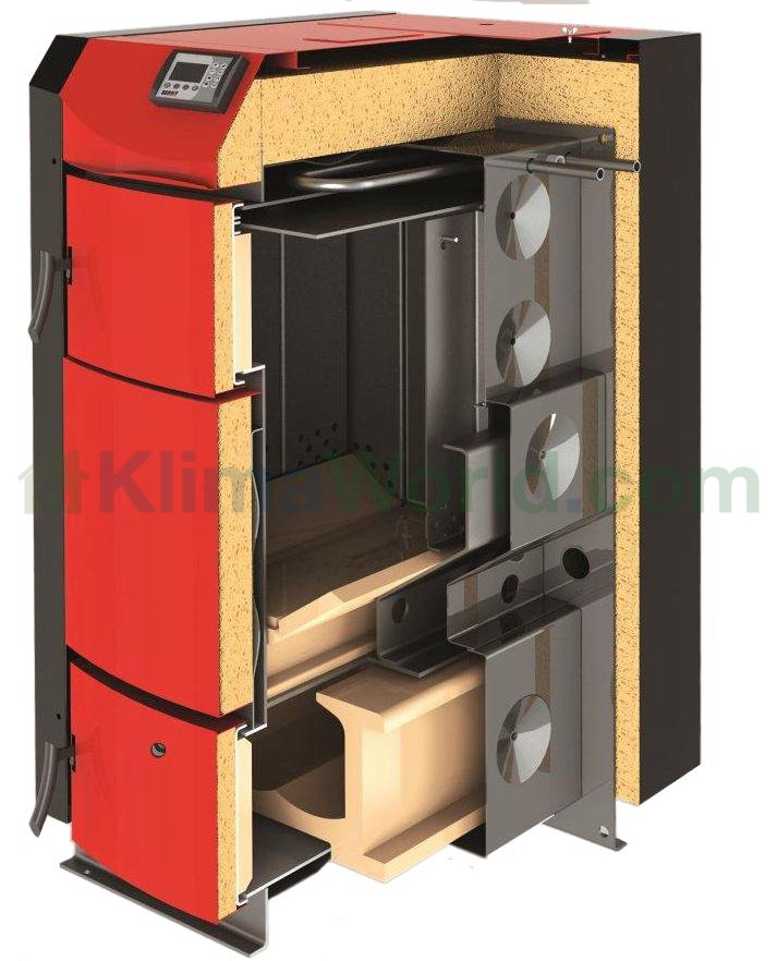 Holzvergaser PID LOGIC Vergaserkessel mit 18 kW Pyrolysekessel Thermoflux Set 1