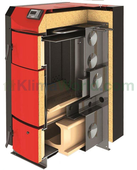 Holzvergaser PID LOGIC Vergaserkessel mit 18 kW Pyrolysekessel Thermoflux Set 1