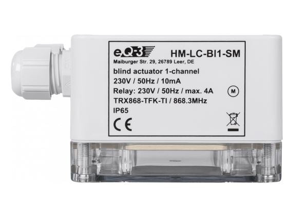 Homematic Funk Rollladenaktor 1-fach | Aufputz | eQ-3 | HM-LC-BI1-SM