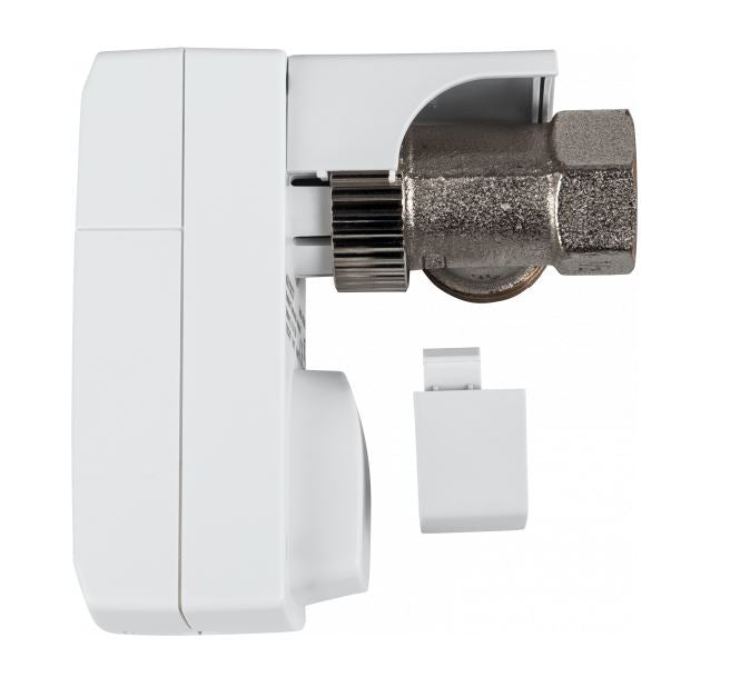 Montagebeispiel Demontageschutz + Heizkörpertherostat (nicht im Lieferumfang enthalten!)