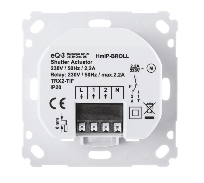 Homematic IP Rollladenaktor für Markenschalter | eQ-3 | HmIP-BROLL-2