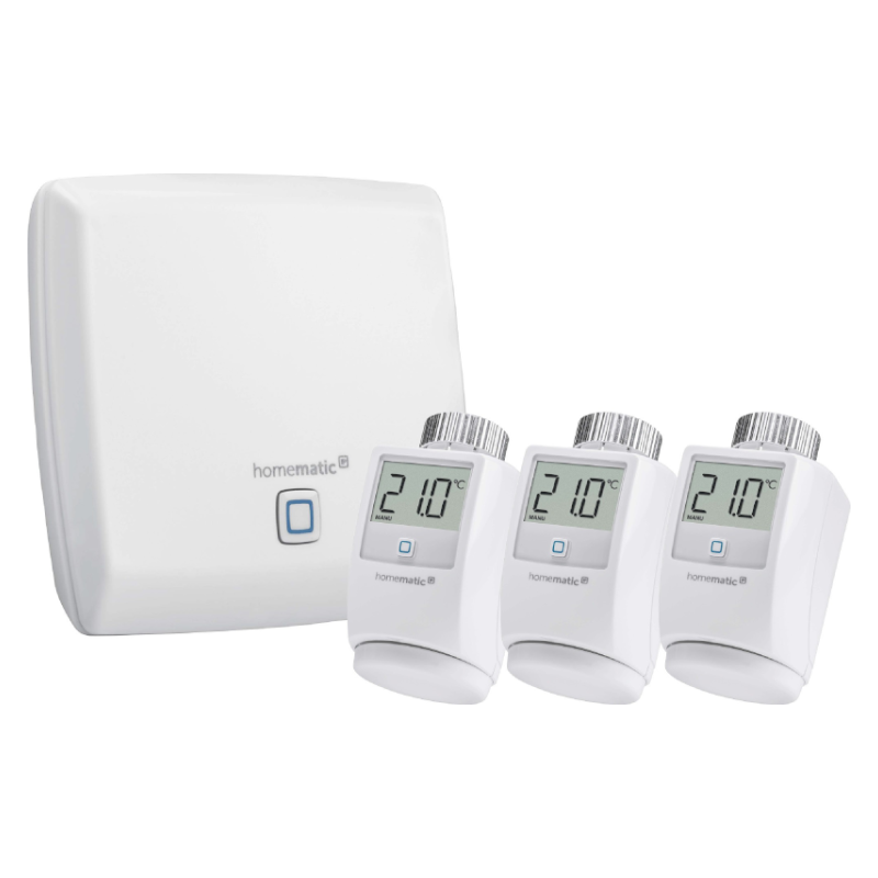 Homematic IP Set Heizen | Basic | 1 x Access Point + 3 x Heizkörperthermostat | www.klimaworld.com