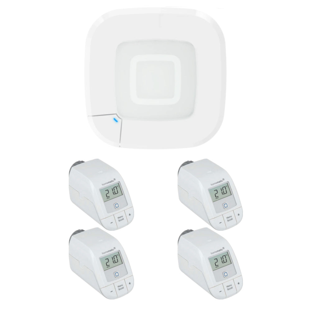 Homematic IP Starter Set Heizen | eQ-3 | 3 Basic Heizkörperthermostate | klimaworld.com