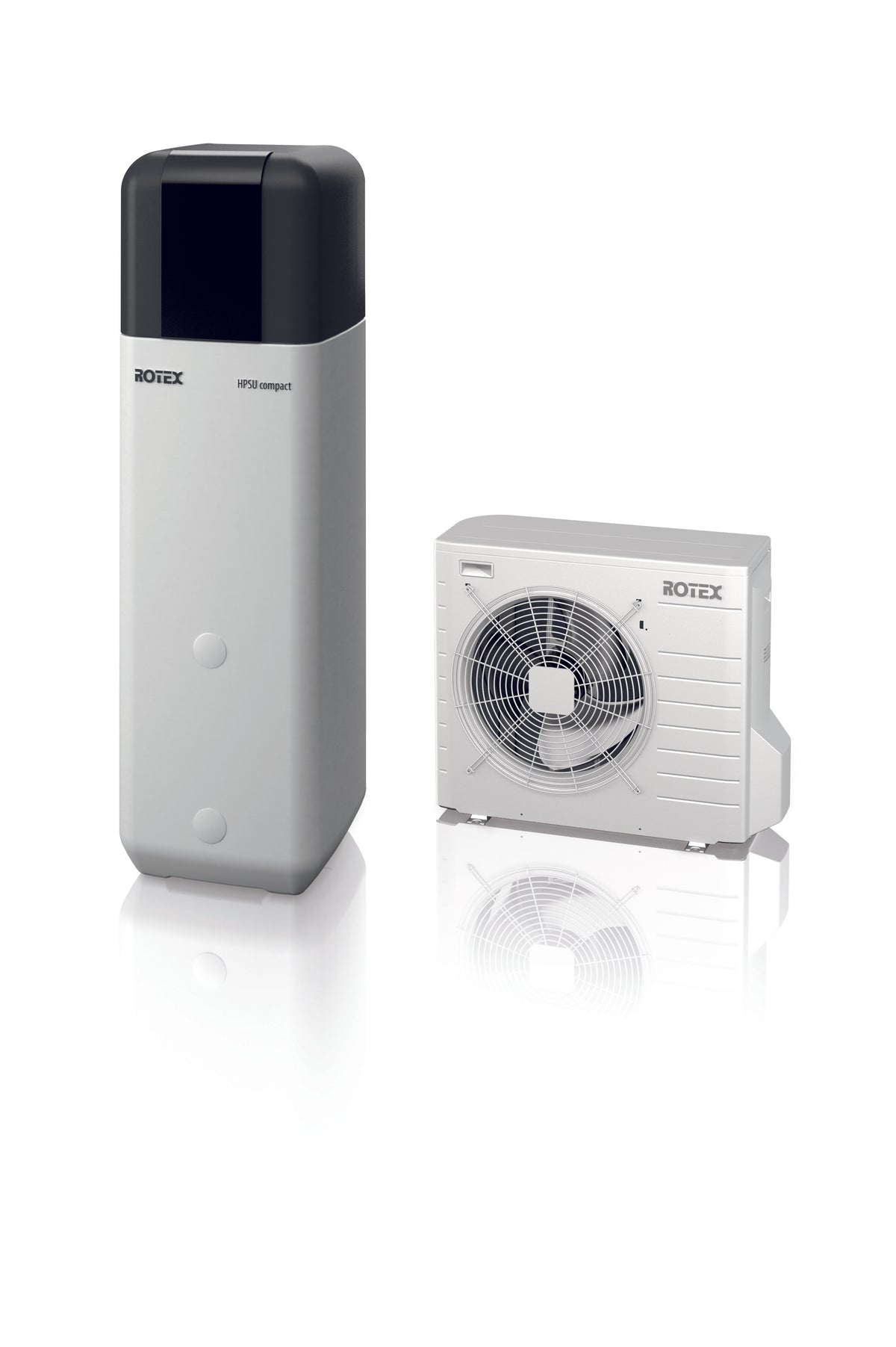 Wärmepumpe Luft/Wasser Rotex HPSU compact 508 H/C Biv - 27C Paket 8 kW Bivalent + 500L Speicherinhalt