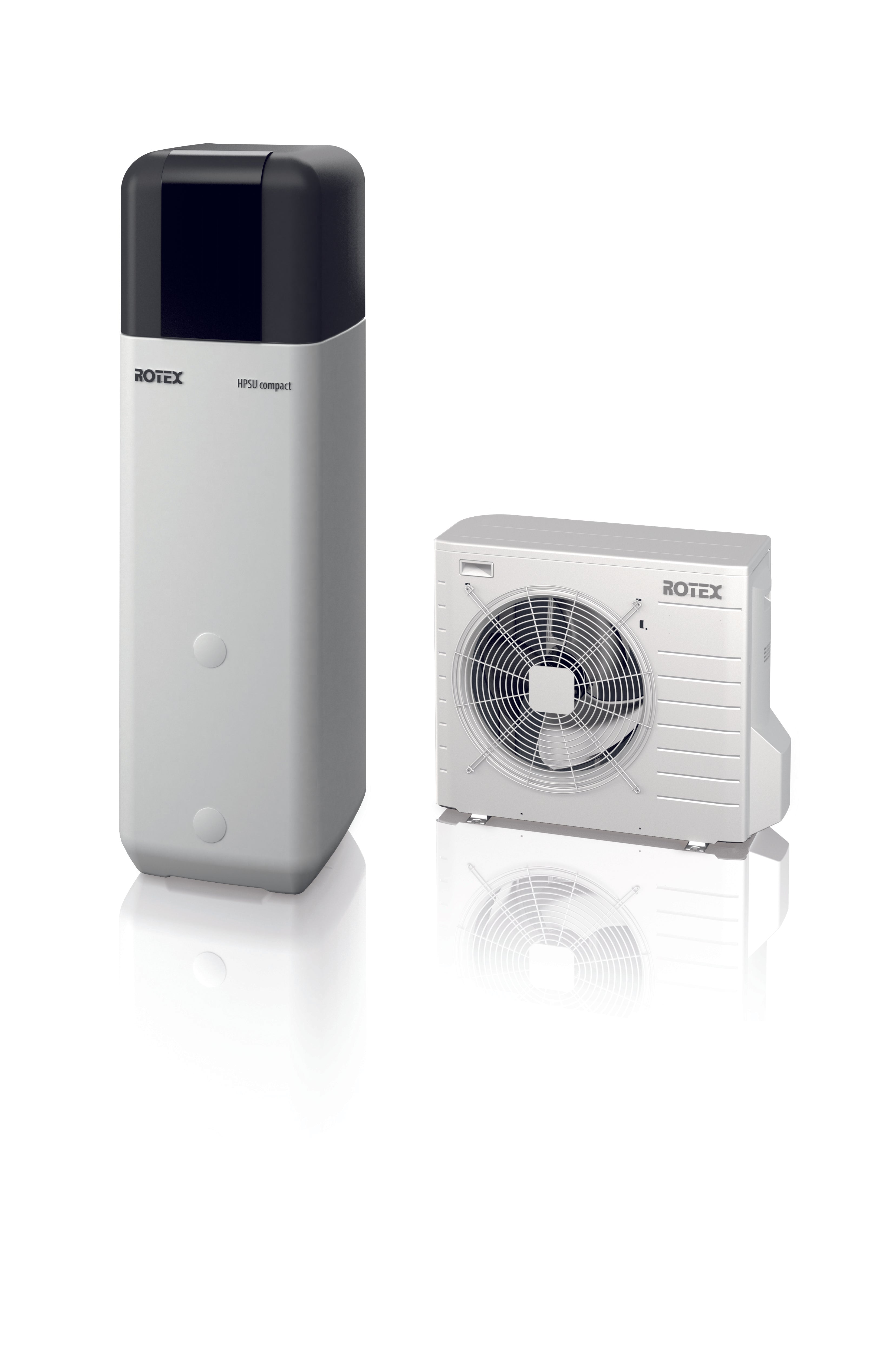 Wärmepumpe Luft/Wasser Rotex HPSU compact 508 H/C Biv - 27C Paket 8 kW Bivalent + 500L Speicherinhalt