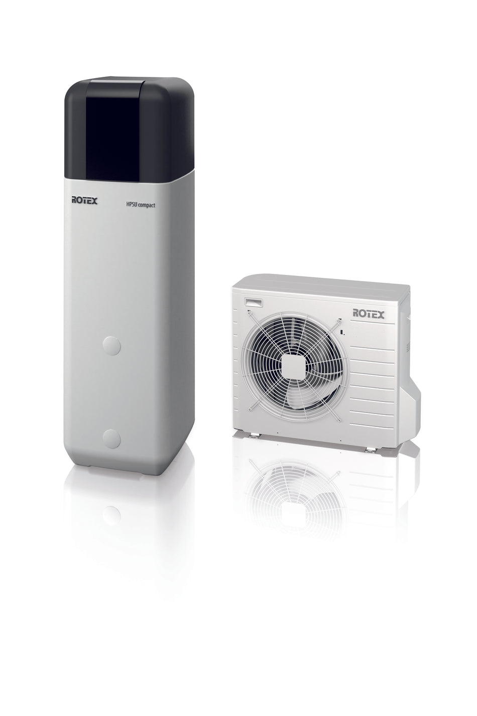 Wärmepumpe Luft/Wasser Rotex HPSU compact 508 H/C Biv - 27C Paket 8 kW Bivalent + 500L Speicherinhalt