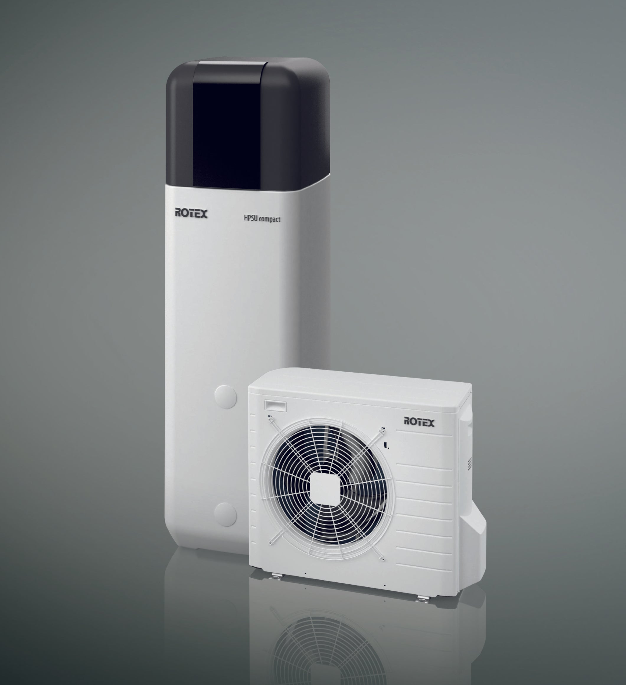 Wärmepumpe Luft/Wasser Rotex HPSU compact 508 H/C Biv - 27C Paket 8 kW Bivalent + 500L Speicherinhalt